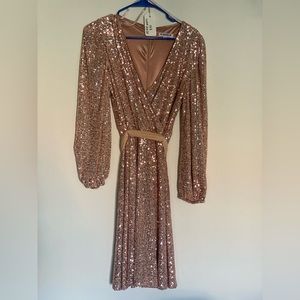 Rose gold Nanette dress